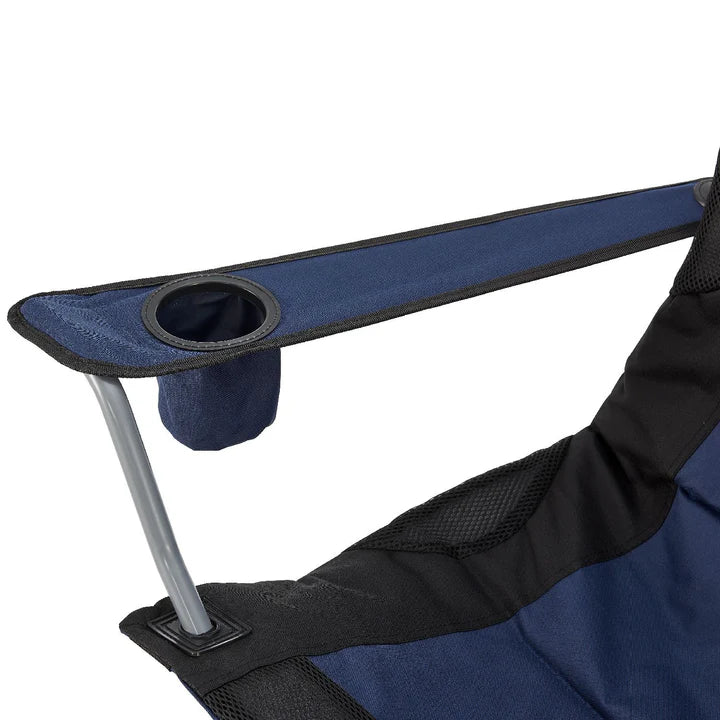 Sedia da campeggio Lido Blue sedia pieghevole imbottita con portabicchieri e borsa