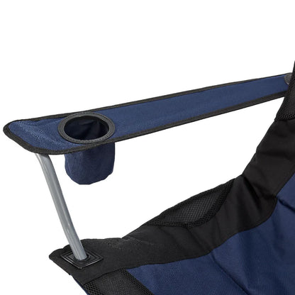 Sedia da campeggio Lido Blue sedia pieghevole imbottita con portabicchieri e borsa