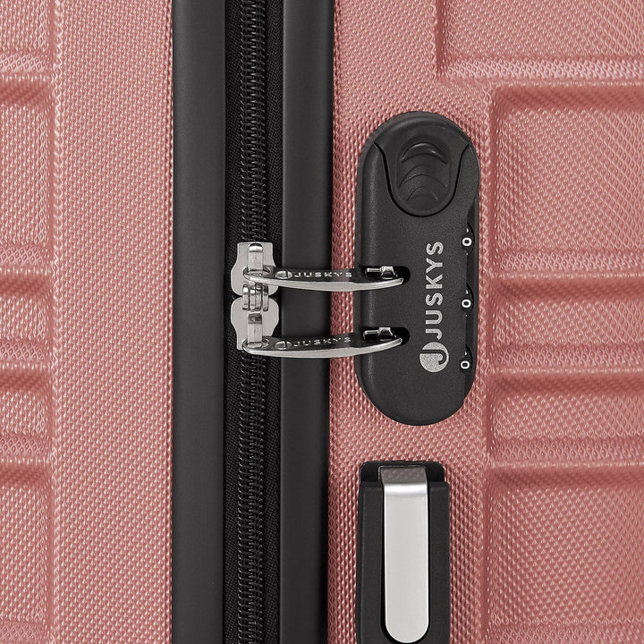 Hartschalen Kofferset Rom - Rosa 4-teiliges Set mit schlagfester ABS-Hartschale und 360° Rollen