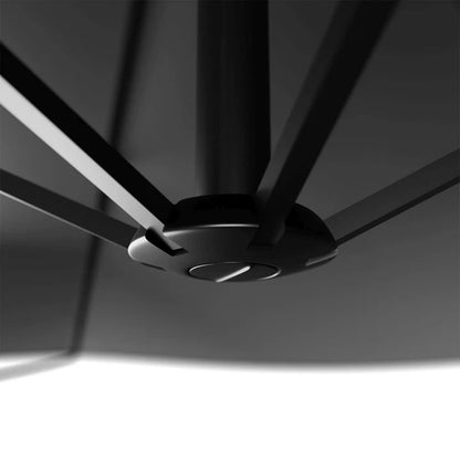 Ombrellone a braccio Brasile Ø 3,0m con manovella e base in grigio scuro