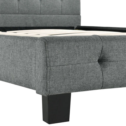 Lit rembourré Manresa 90 x 200 cm en gris