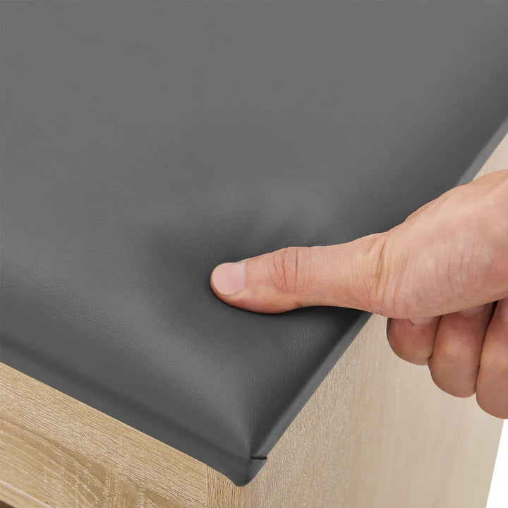 Schuhregal Holzoptik grau 60x30x44 cm mit Klappdeckel