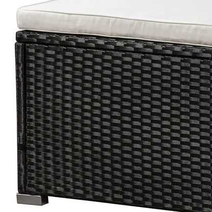 Salon de jardin 4 pièces en polyrotin Punta Cana L noir