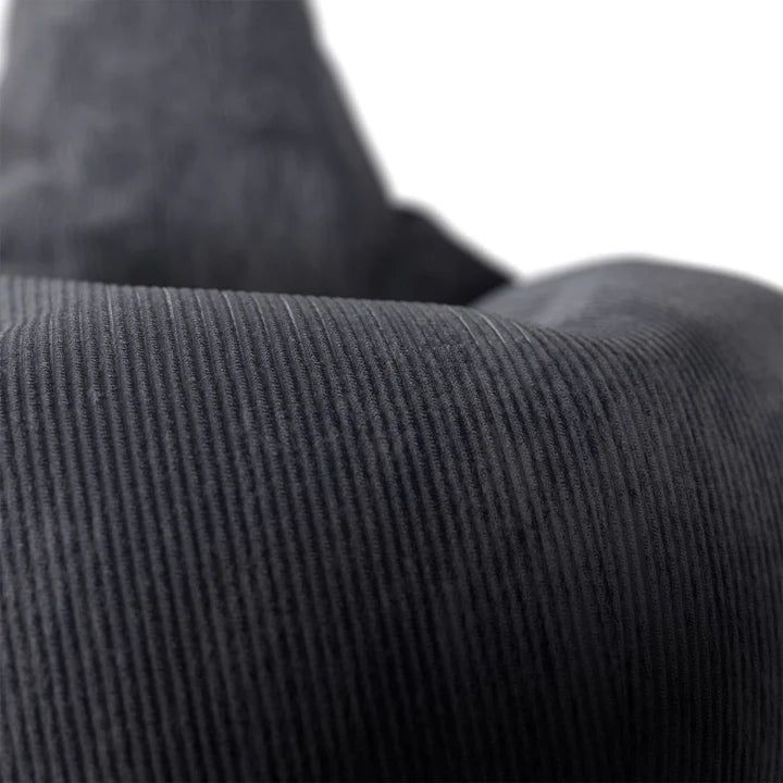 Sitzsack Chillex L mit Hocker Cord Sessel Dunkelgrau - Palo24