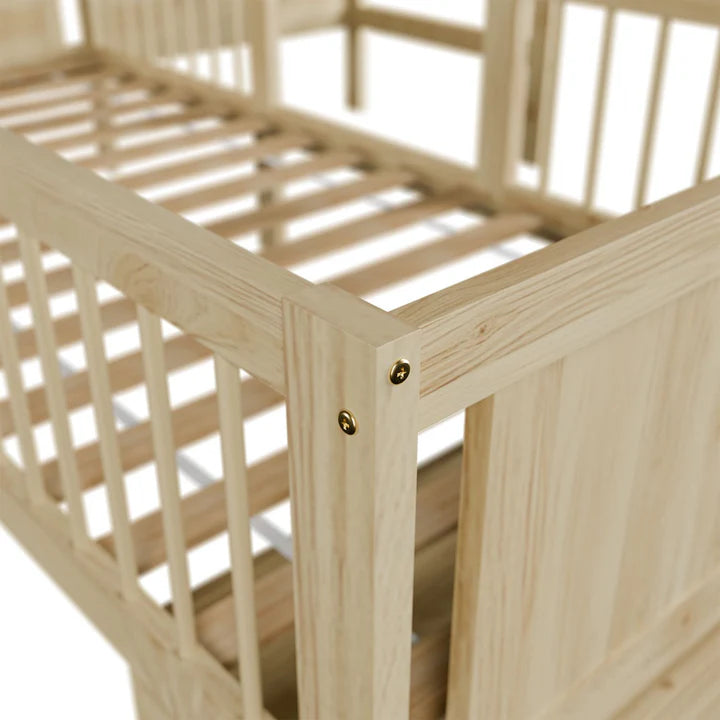 Kinderbett Yari mit Tisch und Stuhl Natur