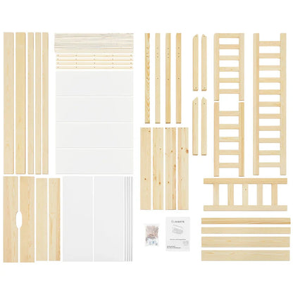 Lit enfant Marli 80 x 160 cm avec coffre de lit et sommier à lattes naturel