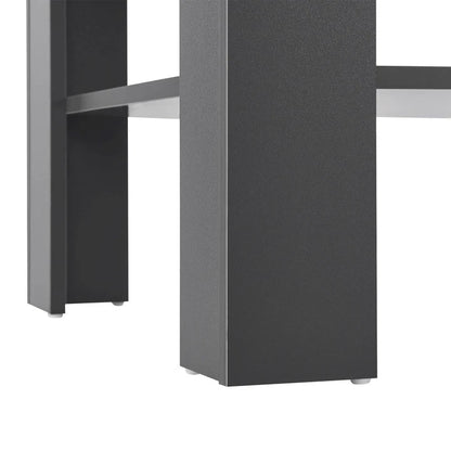 Couchtisch in Dunkelgrau 60x60 cm 2 Ebenen