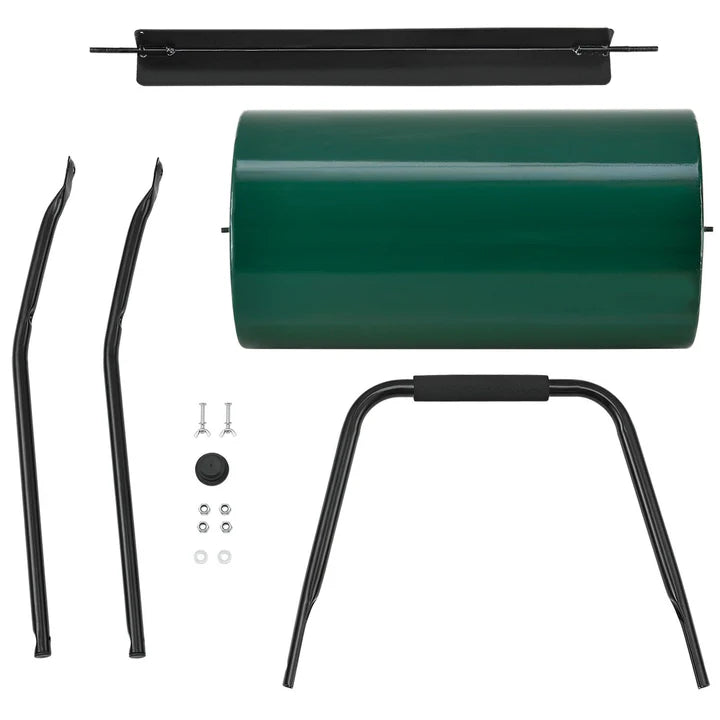 Rouleau à gazon en métal Fritz remplissable d'une capacité de 48 l