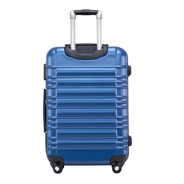 Set valigie rigide Roma - Blu Set da 4 pezzi con scocca rigida in ABS antiurto e ruote a 360°