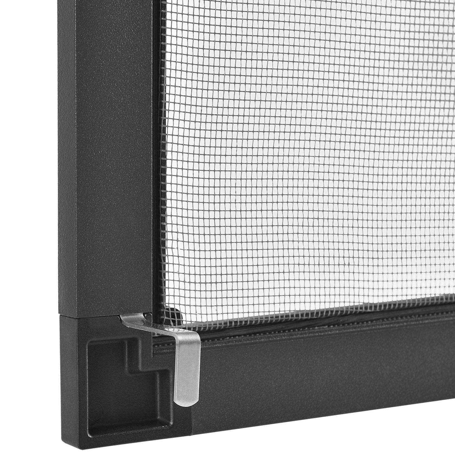 Fliegengitter 130x150 cm für Fenster Grau - Palo24