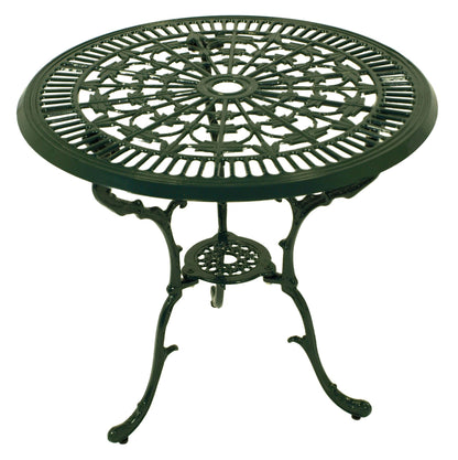 Ensemble bistro LUGANO 3 pièces, fonte d'aluminium vert foncé