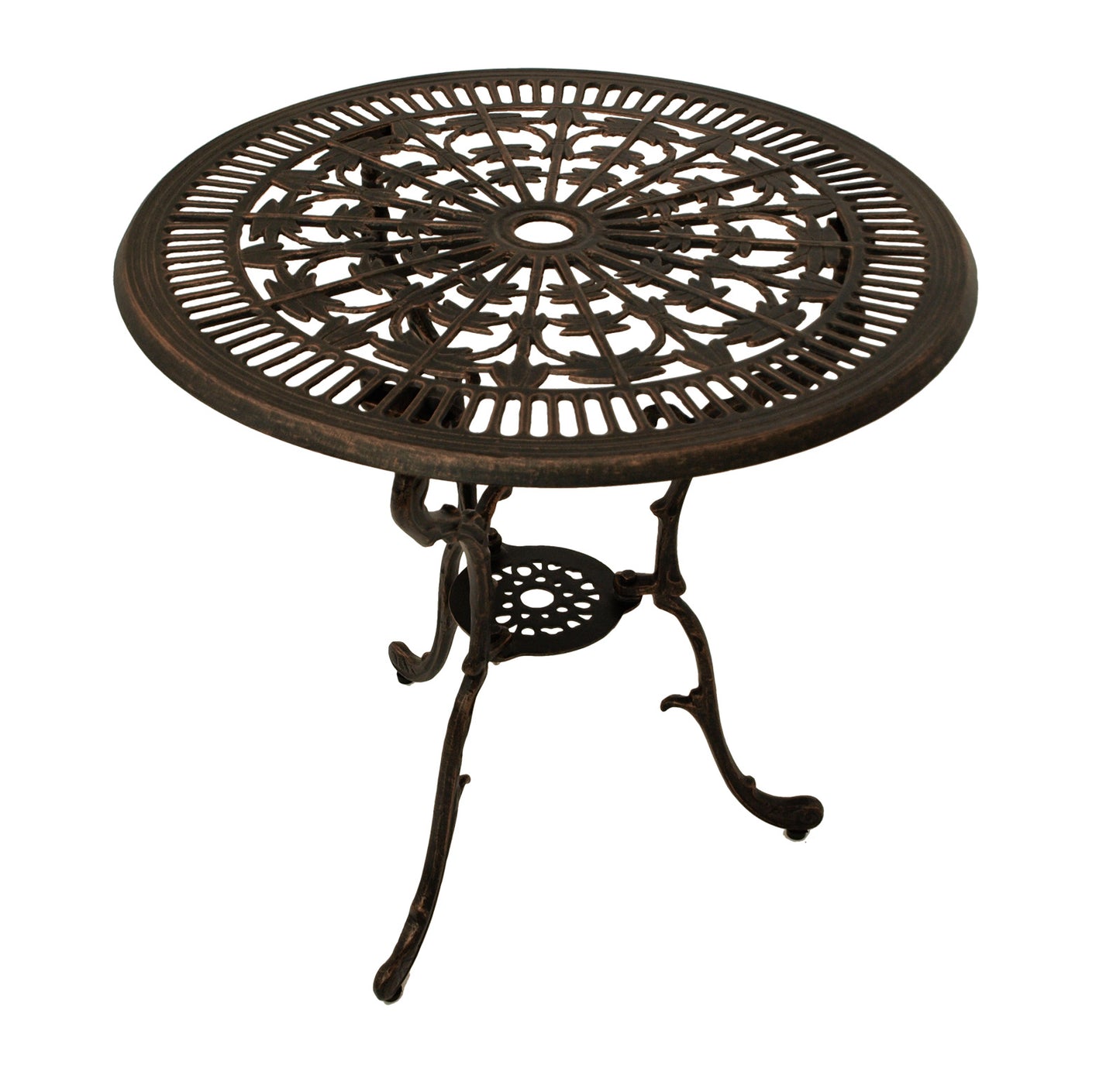 Ensemble bistro groupe de sièges LUGANO 5 pièces, fonte d'aluminium bronze antique