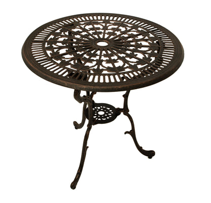 Ensemble bistro groupe de sièges LUGANO 5 pièces, fonte d'aluminium bronze antique