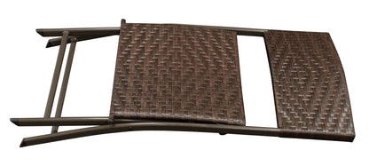 Bistroset ROSSANO 3-teilig klappbar, Metall + Polyrattan braun bicolor