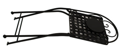 Bistroset SIENA 3-teilig, Eisen schwarz + Mosaik grau/weiss