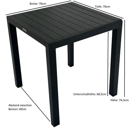 Bistrotisch PARIS 70x70cm, Aluminium anthrazit - Palo24