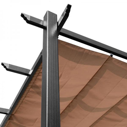 Pavillon Pergola mit einstellbarem Stoffdach 300 cm x 400 cm x 223 cm - Palo24