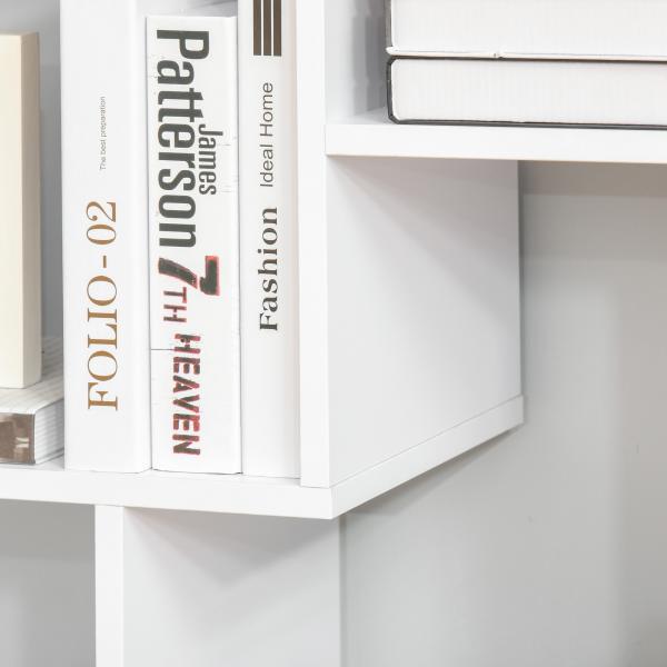 Libreria con 8 ripiani Bianco 70 cm x 24 cm x 178 cm