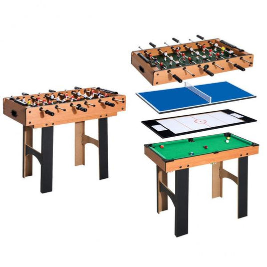 4 in 1 Multi Spieltisch Tischfussball, Tischtennis, Hockey und Billard