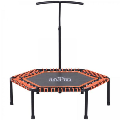 Fitness-Trampolin Gartentrampolin für Joga, Stahl+PP+EVA, Schwarz+Orange