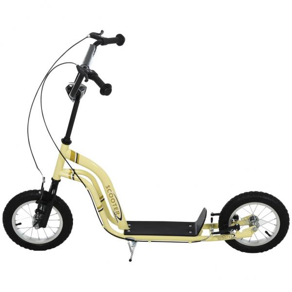 Tretroller Scooter Cityroller Kinder Mädchenroller verstellbar Aluminium Beige