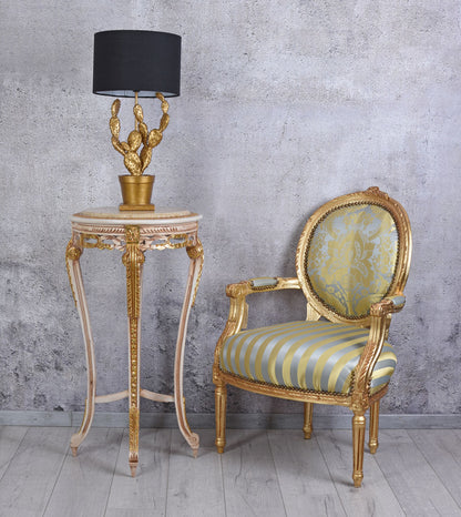 TABLE D'APPOINT TABLE À FLEURS ROCOCO TABLE BAROQUE TABLE DE NUIT ANTIQUE