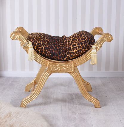 ASSISE BAROQUE TABOURET GONDEL LOUIS XV ANTIQUE SHABBY