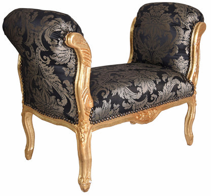 BANC BAROQUE TABOURET TOILE DE JOUY CANAPÉ SHABBY CHIC