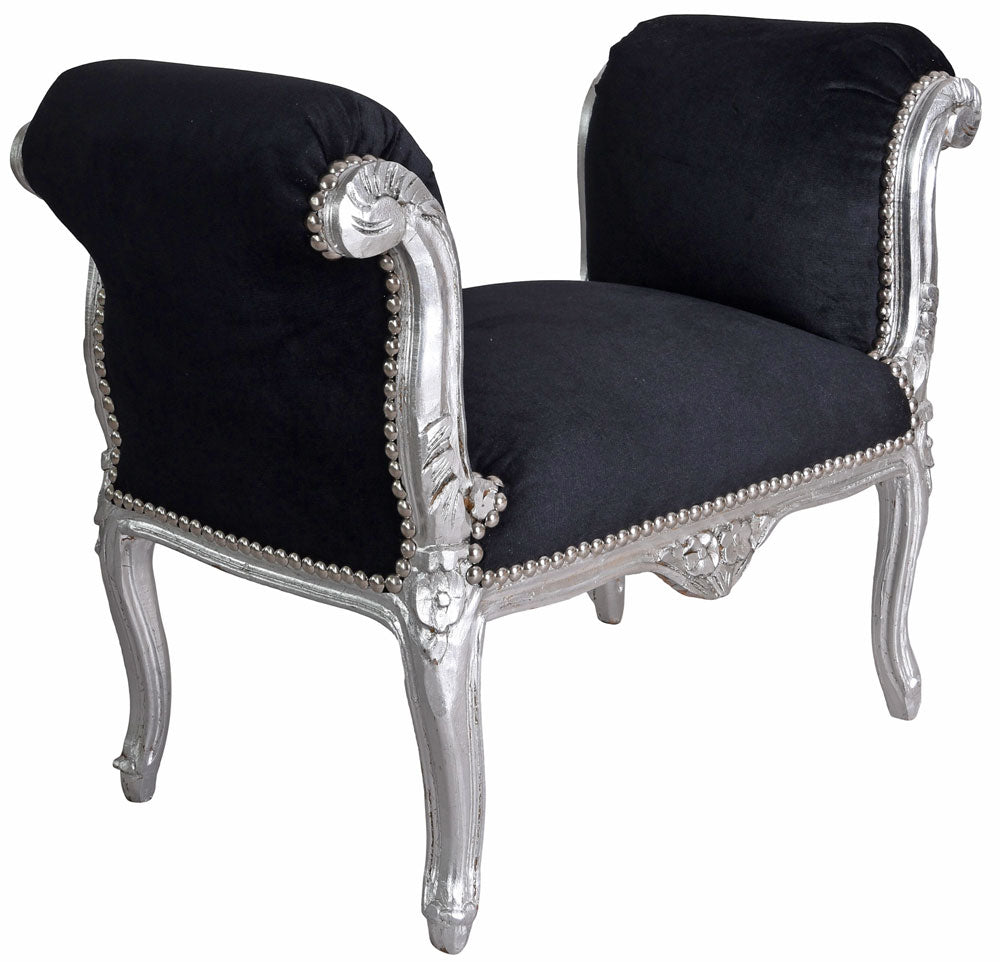 BANC BAROQUE TABOURET TOILE DE JOUY CANAPÉ SHABBY CHIC