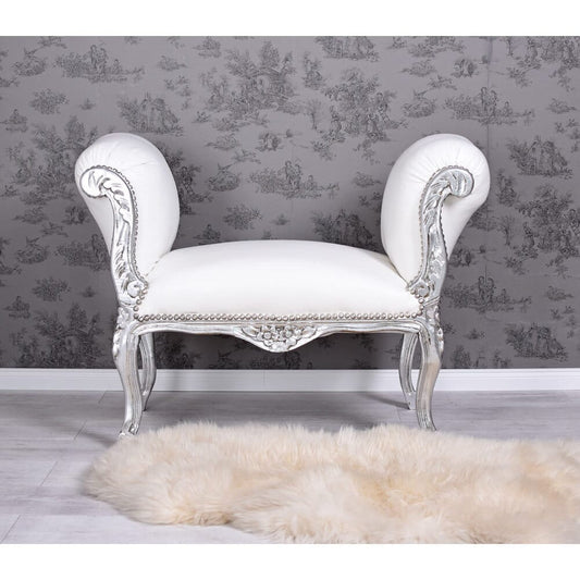 SITZBANK BAROCK BANK HOCKER TOILE DE JOUY SOFA SHABBY CHIC