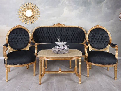 Sitzgruppe Barock Sitzgarnitur Salon Sitzmöbel Sofagarnitur