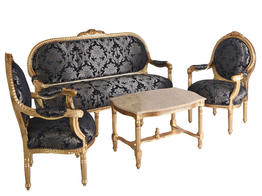 SITZGRUPPE BAROCK SITZGARNITUR SALON SITZMÖBEL SOFAGARNITUR