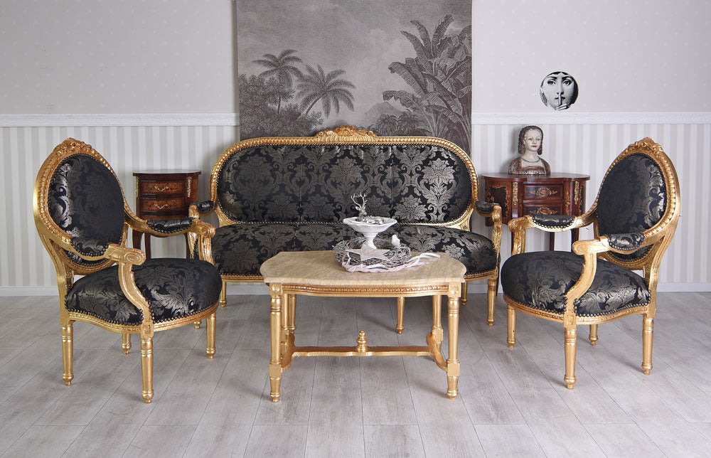 GRUPPO DI SEDUTE SET DI SEDUTE BAROCCO MOBILI PER SOGGIORNO SET DIVANO