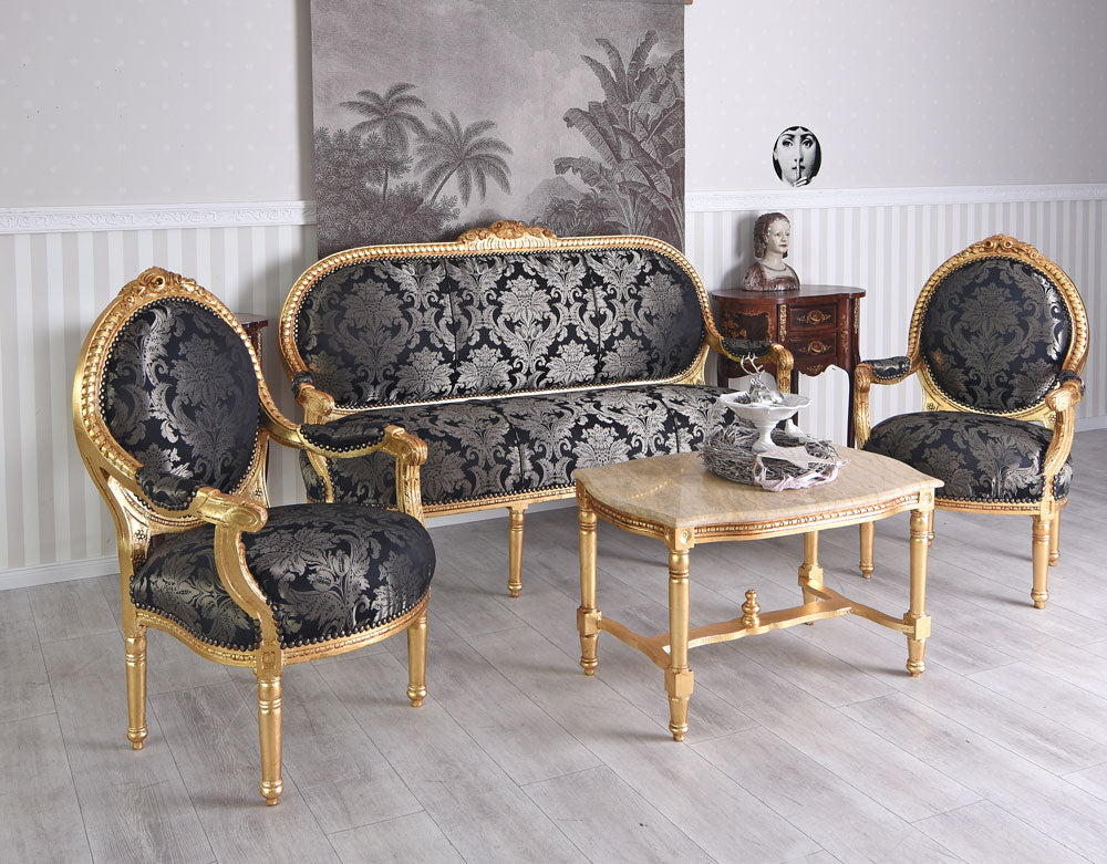 GRUPPO DI SEDUTE SET DI SEDUTE BAROCCO MOBILI PER SOGGIORNO SET DIVANO