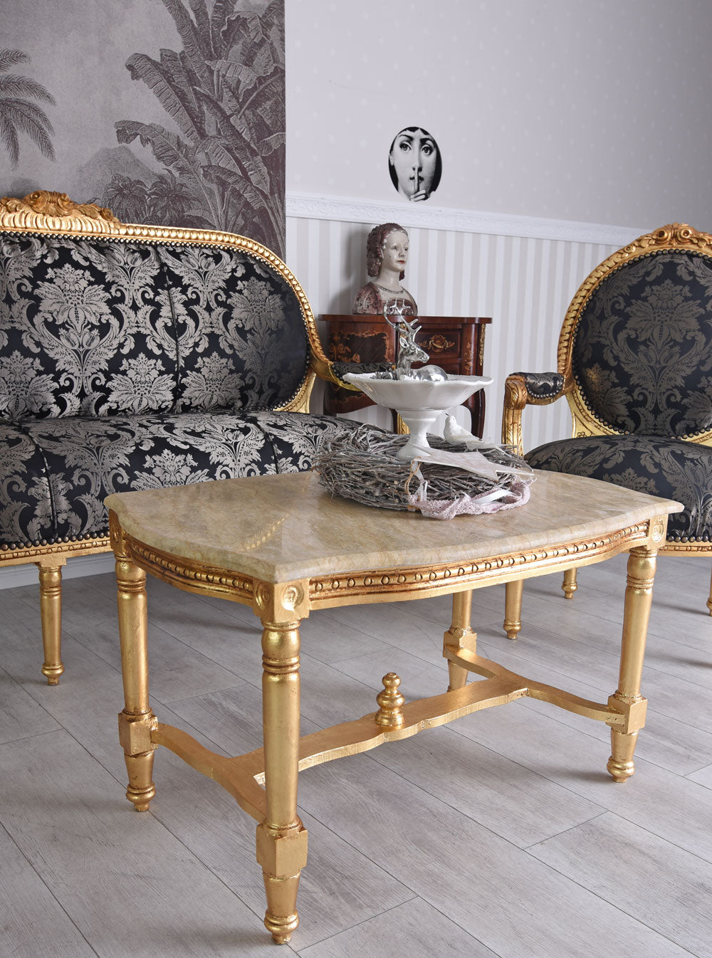 GRUPPO DI SEDUTE SET DI SEDUTE BAROCCO MOBILI PER SOGGIORNO SET DIVANO