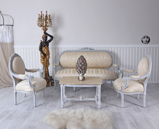 SITZGRUPPE BAROCK SITZGARNITUR SALON SITZMÖBEL SOFAGARNITUR