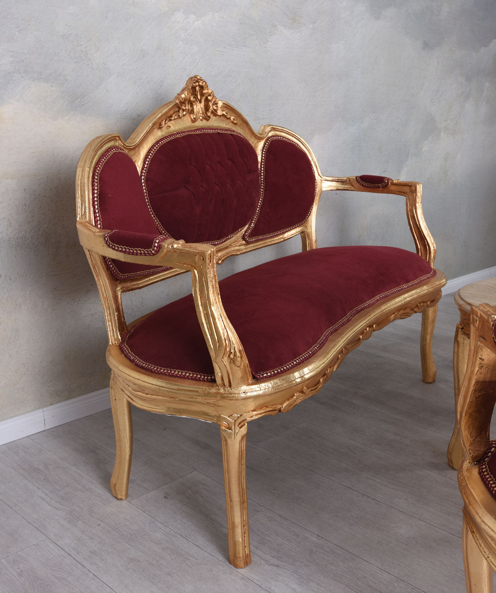 DIVANO SET GRUPPO DIVANO BAROCCO POLTRONA TAVOLINO