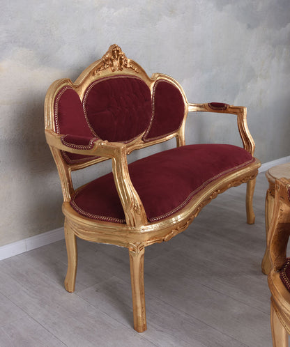 DIVANO SET GRUPPO DIVANO BAROCCO POLTRONA TAVOLINO