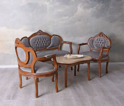 Sofagarnitur Sitzgruppe Barock Sessel Couchtisch Couchgarnitur