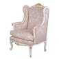 POLTRONA BAROCCA WING CHAIR ANTICO CREMA-BIANCO ARGENTO-ORO