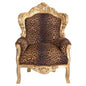 XXL SESSEL BAROCK GOLD LEOPARD