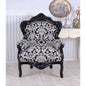 FAUTEUIL XXL BAROQUE NOIR BLANC