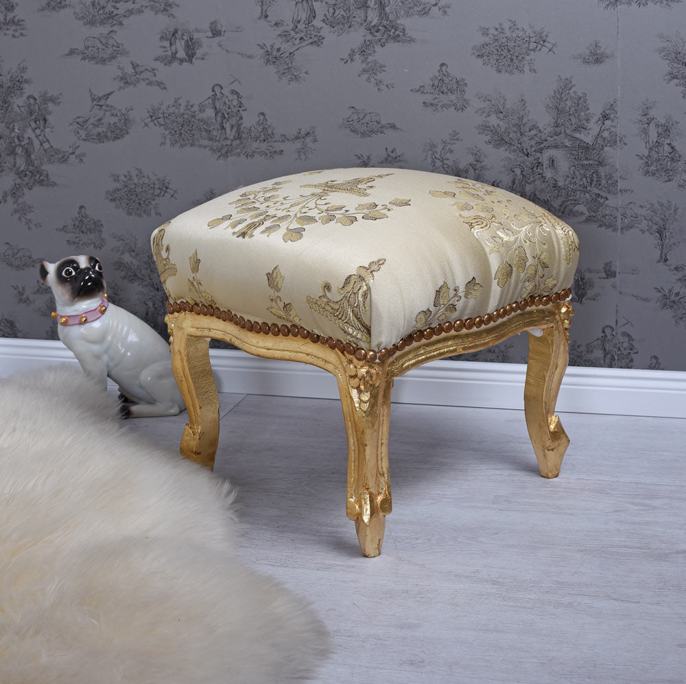 Fussschemel Barock Fusshocker Fussbank Antik Fussbänkchen