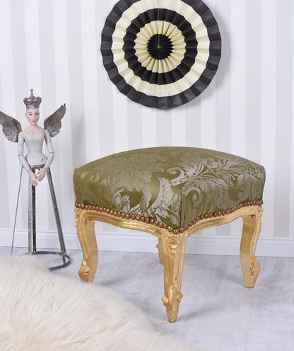 Fussschemel Barock Fusshocker Fussbank Antik Fussbänkchen