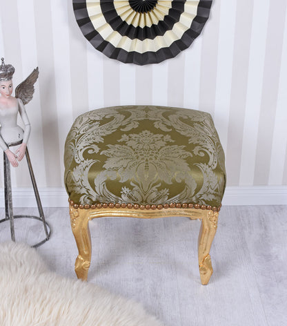 Fussschemel Barock Fusshocker Fussbank Antik Fussbänkchen