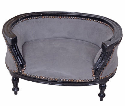 LIT ROYAL POUR CHIEN CANAPÉ POUR CHIEN STYLE BAROQUE CARLIN BULLY NOIR GRIS