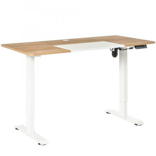 Elektrischer Schreibtisch Natur Weiss 140cm x 70 cm x 116 cm - Palo24