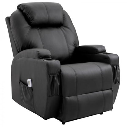 Fauteuil de massage électrique fonction massage fonction inclinable mousse noir