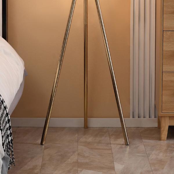 Lampadaire lampadaire or blanc 53 cm x 53 cm x 144 cm