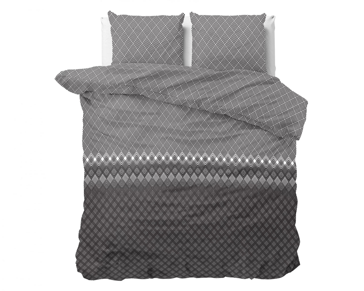 Flanell Cheng Bettbezug Anthrazit